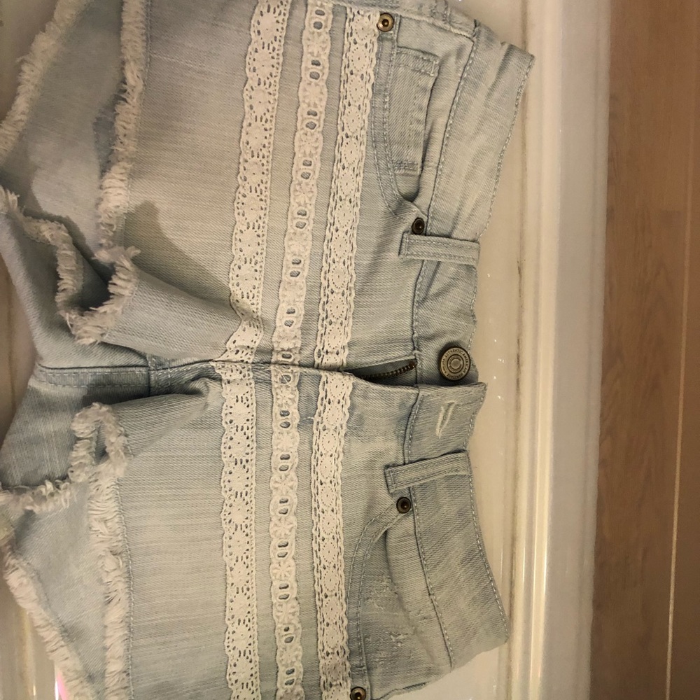 Lace front shorts